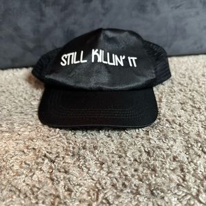 Black and white fun snap back hat